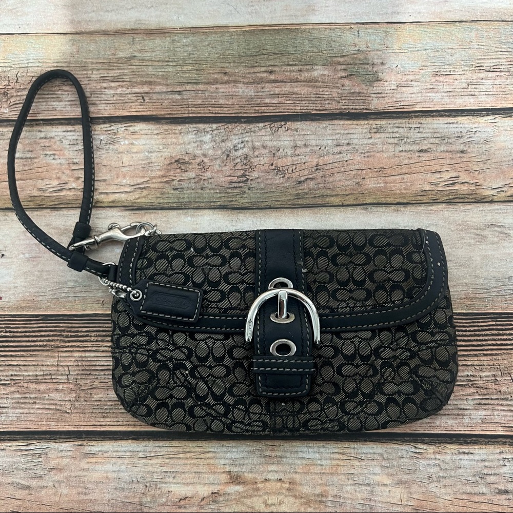 Coach Signature Soho Canvas Wristlet